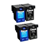 PZPSEQGM Cartucho de Tinta remanufacturada para 21 hp21 XL 22xl para Escritorio F2180 F2280 F4180 Impresoras 21 Cartucho(2set)