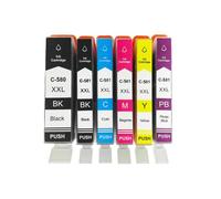 PZPSEQGM Cartuchos de Tinta 12pk PGI-580 CLI-581 PGI 580XL CLI 580XL para TR7550 TR8550 TS6150 TS705 TS912(6PK)