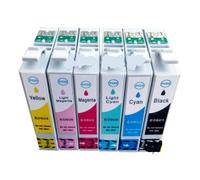PZPSEQGM Cartuchos de Tinta de reemplazo de 6 Paquetes compatibles con T0801 T0807 Adecuado para impresoras P50 P50FWD PX830FWD PX720WD