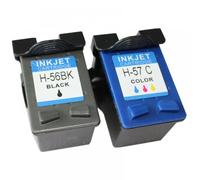 PZPSEQGM Cartuchos de Tinta para la Serie PSC 4200 1110 1205 1210 1215 1219 1315 1340 1350 2210 2420 C6656A C6657A HP56 HP57(2PK - BK Tricolor)