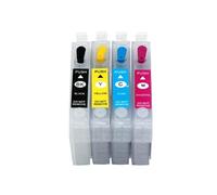 PZPSEQGM Cartuchos de Tinta Recargables 4Color T1351 T1332 T1333 T1334 para Las impresoras del lápiz T25 TX125 TX135 con Chip