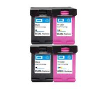 PZPSEQGM El Cartucho de Tinta 652xl Compatible Funciona con 652 652xl para el Escritorio 1115 1118 2135 2136 2138 3635 3636 3835 4535 Impresoras(2 Set)