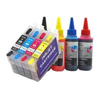 PZPSEQGM El Cartucho de Tinta de Recarga Funciona con T1411 T1412 T1413 T1414 Compatible para mí 32 33 33 320 330 350 y ME Oficina 620f 560W 535 570 Impresoras(1set and Ink)