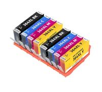PZPSEQGM Hinicole 364xl 364 XL El Cartucho de Tinta Funciona con 364 para Photosmart C309A C309N C309G C310A C410B Impresora B210C Ink de reemplazo Compatible(1Set)