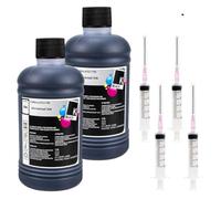 PZPSEQGM Kit de Tinta de Tinte Negro de 250 ml Compatible con Las impresoras de Escritorio con Cartuchos de Tinta de Tanque y Sistemas CISS(2 pcs Black)