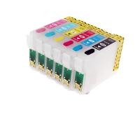 PZPSEQGM Los Cartuchos de Recarga T0801 T0806 Compatible con impresoras fotográficas de lápiz óptico R265 R360 R285 RX585 RX685 P50 P50 PX700W PX710W PX800FW PX50
