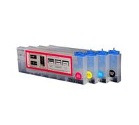 PZPSEQGM Paquete de 4 Cartuchos de Tinta CISS de 220ml compatibles con el Sistema de Tinta a Granel para Impresora ecosolvente Mutoh Roland Mimaki JV33 JV5 JV3 TS3