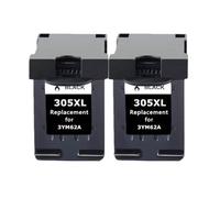 PZPSEQGM Reemplazo de Cartucho de Tinta 305xl Compatible con 305 XL 305 Deskjet 2710 2720 4110 4120 4130 6010 6020 6030 6420 Impresoras(2Black)
