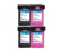 PZPSEQGM Reemplazo de Cartucho de Tinta 652xl para Deskjet 1115 1118 2135 2136 2138 3635 3636 3835 4535(2SET)