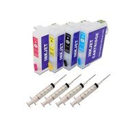 PZPSEQGM T39 39XL Cartucho de Tinta de Recarga vacío con Chip para Expresiones Home XP2105 XP4105 Impresoras(A with Syring)