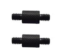 PZRT Tornillos de cabeza doble de aluminio fraccional de 1/4 con rosca para trípode, adaptador de rosca de montaje para fijación de soporte, color negro