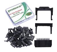 Pzsmocn 20 Juegos IDC 2 * 5 Doble Fila Adaptador Receptáculo Rectangular FC Negro Cavo de Crimpado Conjunto de Tres Piezas 2,0mm paso, Conector de Terminal FC-hembra 10 Pines, para Cable Plano JTAG.
