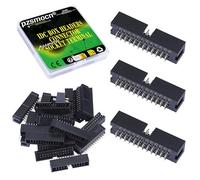 Pzsmocn 20 Piezas IDC 2*12 Doble Fila 2,54 mm Paso JTAG ISP 24 Pines Inserción de Pasador Recto Caja Conector Adaptador Cable Macho Zócalo Terminales para Proyectos de Dispositivos Electrónicos PCB.