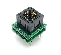 pzsmocn Coverless Programming Connector/Converter/Adapter PLCC20 TO DIP20 (with PCB), 20-Pin, 1.27mm Pitch, Yamaichi IC Test Burn-in Socket, Applied to PLCC 20 Packages.