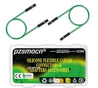 pzsmocn Flexibles Silicona Breadboard Jumper Wires 24AWG 20cm 40 Juegos / 120 Piezas para Conector Dupont 2,54 mm Paso 1 Pin Negro Encabezamiento Hembra-Hembra Sin Soldadura Adaptador Cable Cinta