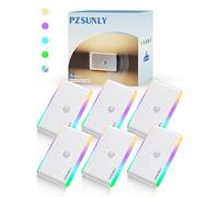 PZSUNLY Luz Nocturna Sensor Movimiento - 6 pezzi Luces con Sensor de Movimiento, 5 Colori RGB Luce per Scale Dimmerabile, Luz Nocturna Infantil per Scale, Camera da Letto, Cucina, Corridoio