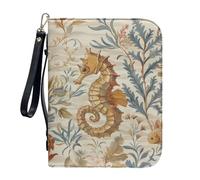 Pzuqiu Bolsa de mano para la Biblia con correa para el hombro para mujer, gran capacidad, accesorios cristianos L-2XL, Caballito de mar, 2XL-12"x9"x2.4"