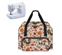 Pzuqiu Bolsa de transporte acolchada para máquina de coser, adecuada para la mayoría de máquinas de coser estándar, Pavo de calabaza, Bolso para máquina de coser