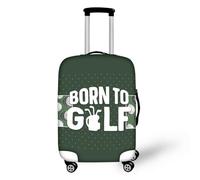 Pzuqiu Funda de equipaje de viaje, de poliéster, lavable, funda protectora para equipaje, Born to Golf, L (25-28 inch suitcase)