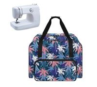 Pzuqiu Funda de transporte para máquina de coser, bolsa de mano acolchada para máquina de coser, bolsa grande para máquina de coser, Palmera, Bolso para máquina de coser