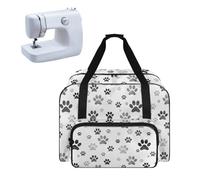 Pzuqiu Funda para máquina de coser, bolsa de mano acolchada pesada, portátil, compatible con la mayoría de máquinas de coser estándar, Pata de perro, Bolso para máquina de coser