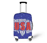 Pzuqiu Funda protectora elástica para maleta, antiarañazos, para equipaje de viaje, Usa Word, M (22-24 inch suitcase)