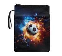 Pzuqiu Fundas para libros de tapa dura para niños con bolsillo frontal, fundas portátiles para niñas y adolescentes, organizador de libros con estampado de moda, fútbol fresco