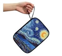 Pzuqiu Van Gogh Estuche de almacenamiento para correa de reloj de noche estrellada con capacidad para 12 correas de reloj, organizador de correa de reloj, accesorios de gran capacidad y correas de