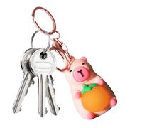 Pzuryhg Animal Keyring - Glowing Bag Ornament, Miniature Realistic Capybara Figurine with LED Light Up Function, Quirky Novelty Hanging Accessories, Ideal for Birthday Party Favors