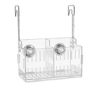 Pzuryhg Aquarium Plant Holder - Clear Acrylic Divider Pots, Adjustable Height Hook System with Crystal Visibility Design, Root Support Function, Ideal for Aquatic Display Gardening