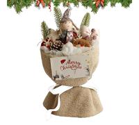 Pzuryhg Artificial Christmas Flowers - Festive Holiday Table Decor, DIY Party Centerpieces with Lights, Sparkling Pine Stems Berry Accents, Ideal for Home Wedding Birthday Event