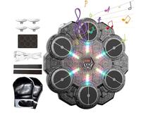 Pzuryhg Boxing Machine - Wall Mounted Training, 9 Speed Response System, Light Up Target Pads, Gym Workout Exercise, Fitness Equipment, Adults Boys Indoor Dormitory Black