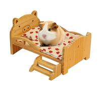 Pzuryhg Cama para Animales pequeños, Muebles de Madera para Descanso de Animales, Cama enana Madera 33x22x17 cm, sueño Mascotas hámster, Guinea, Erizo, Chinchilla, jerbo, Conejito, hurón