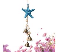Pzuryhg Campanillas de Viento para Exterior | Decoración Marina Costera | Carillón Eólico Metálico con Estrella De Mar,para El Jardín Patio Y Patio Trasero Playa Mar Y Río Al Aire Libre Vacaciones