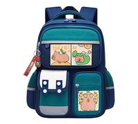 Pzuryhg Capybara School Bag - Cartoon Animal Flap Rucksack, Plush Brown with 3 Collectible Cards, Soft Aesthetic Novelty Knapsack, Ideal for Students Daily Commute