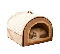 Pzuryhg Cat Bed - Covered Washable Sleeping Tent, Removable Plush Shelter with Soft Enclosure Comfort Support Function, Ideal for Home Living Room Bedroom Apartment Play Areas