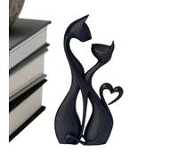 Pzuryhg Cat Sculpture - Retro Animal Art Collection, Handcrafted Resin Feline Figurine with Vintage Bronze Finish, Elegant Home Decor Accents, Ideal for Bookshelf TV Stand Living Room