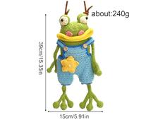 Pzuryhg Cell Phone Pouch - Handcrafted Crochet Frog Wallet, Cute Cartoon Shoulder Bag with Adjustable Strap, Soft Yarn Protective Sleeve, Ideal for Teen Girls Summer Travel Outfits