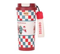 Pzuryhg Christmas Tumbler - Holiday Travel Drinkware for Kids, Stainless Steel Insulated Travel Mug with Lid & Straw, Spill Resistant Container, Ideal for School Work Gym Outdoor Camping