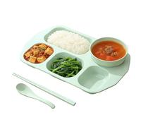 Pzuryhg Compartment Plate - Multi Zone Dinner Tray, Segmented Food Organizer with Easy Carry Grip, Limiting Meal Presentation, Perfect for Teens Adults Classroom Lunch Breaks