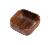 Pzuryhg Cuencos de madera - decorativo de forma cuadrada, bandeja de madera para servir, composición natural de alimenticio, mantenimiento fácil de limpiar, construcción segura de una sola
