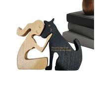 Pzuryhg Cute Puppy Statue Decoration - Artistic Handcrafted Loving Dog Sculpture, Resin Figurine with Detailed Expression Ideal for Living Room Bedroom Shelf Table Mantel Shelf Collectibles