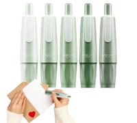 Pzuryhg Double Sided Tape Roller - 5 Pieces Sticky Adhesive Scrapbooking Roller, Gradient Color Crafting Tool, Smooth Application Feature, Ideal for Work Journaling Paper Art Card Wrapping