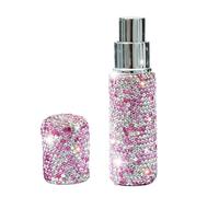 Pzuryhg Empty Perfume Bottles - Bling Rhinestone Travel Atomizer, Shimmering Crystal Sample Case with Fine Mist Leakproof Nozzle, Refillable Glass Core Container, Ideal for Evening Social Events