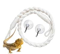Pzuryhg Exotic Pet Cage Toys - Hanging Rope Bridge, Interactive Terrarium Ladder with Safe Eco-Friendly Design, Sturdy Climbing Enrichment for Hermit Crab Gecko Tortoise Lizard Snake Frog