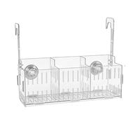 Pzuryhg Fish Tank Divider - Transparent Hanging Planter Cups, Hook Mounting Frame with Floating Garden Aesthetic, Compact Layout Function, Ideal for Underwater Decor