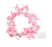 Pzuryhg Flower Fairy Lights - Romantic Blossom Room Decor, Artificial Pink Floral Branch Accents, Warm Glow LED Decorative Strands, Ideal for Bedroom Ambiance and Wedding Reception Aesthetics