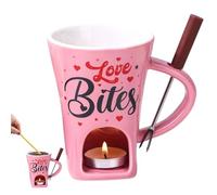 Pzuryhg Fondue Mug 200ml - Candy and Chocolate Maker Cup for Sweet Treats, Mini Butter Cheese Dessert Holder for Date Nights Gatherings Christmas Family Coffee Home Kitchen Use