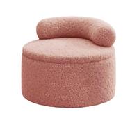 Pzuryhg Footstool Ottoman - Plush Round Seating Accessory, Velvet Upholstered Step Stool with Storage, Decorative Padded Furniture Piece, Ideal for Living Room Makeup Vanity and Entryway