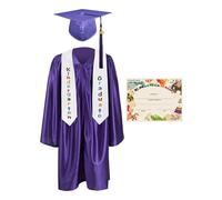 Pzuryhg Gorra Y Toga De Graduación Infantil | Traje De Graduación Para Preescolar - Vestimenta Académica Infantil Y Disfraz De Felicitación Para Graduados